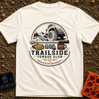Trail Torque Club - T-Shirt in Ivory - A circular graphic featuring a 4x4 vehicle on a mountain dirt trail, positioned...