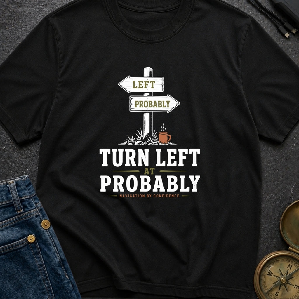 Turn Left At Probably - T-Shirt