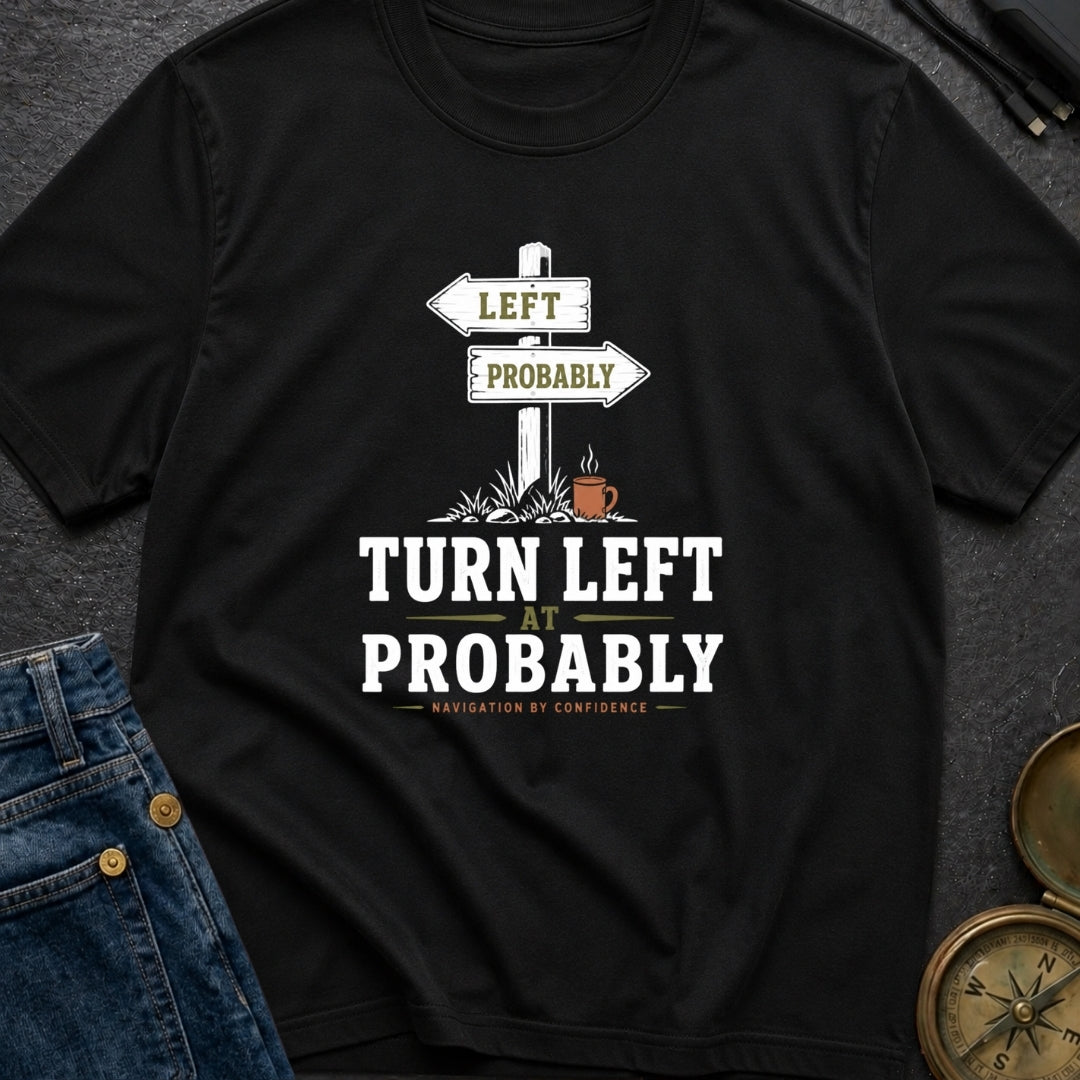 Turn Left At Probably - T-Shirt