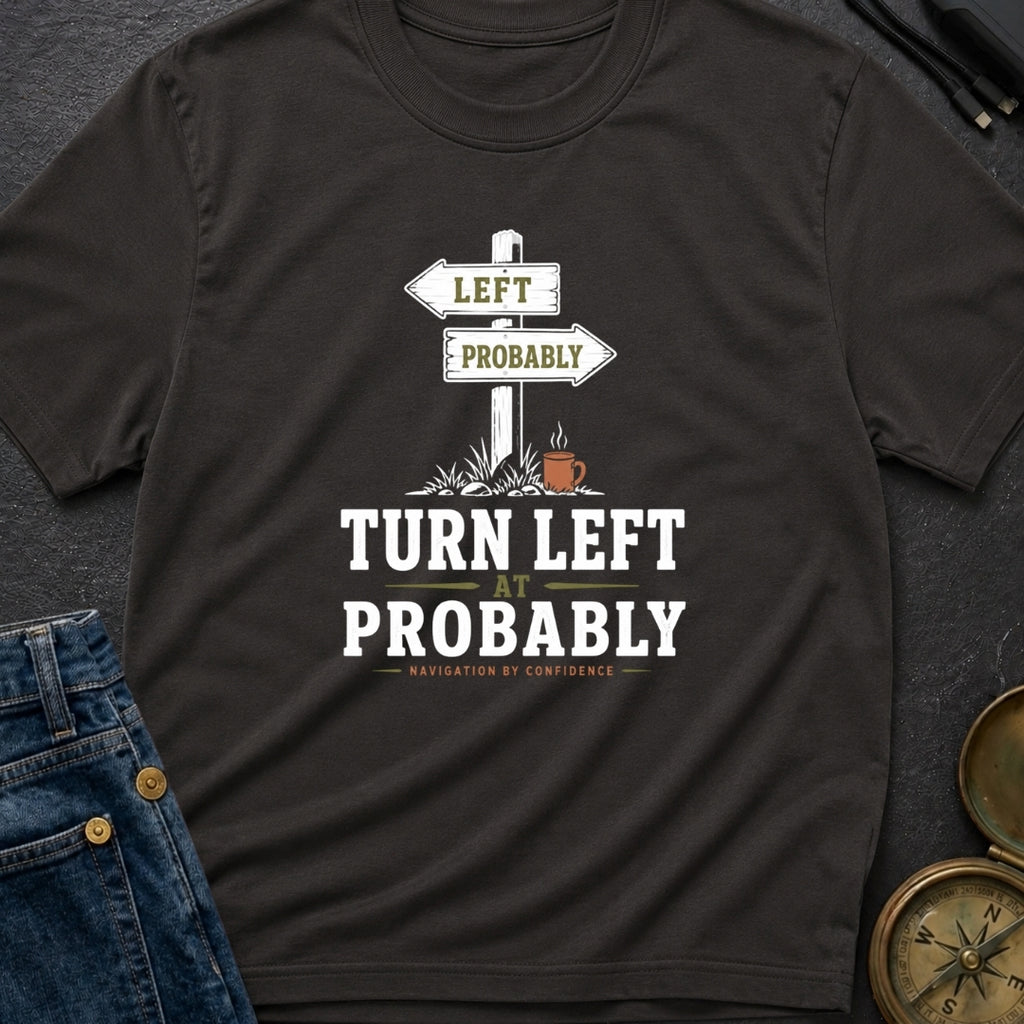 Turn Left At Probably - T-Shirt