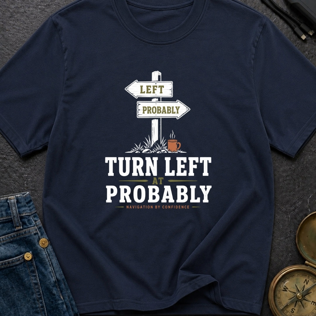 Turn Left At Probably - T-Shirt