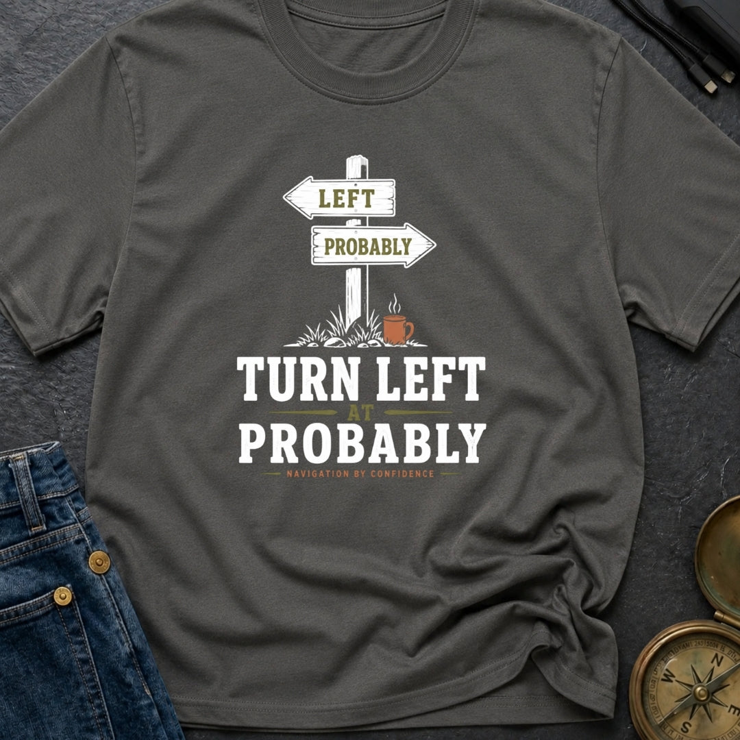 Turn Left At Probably - T-Shirt