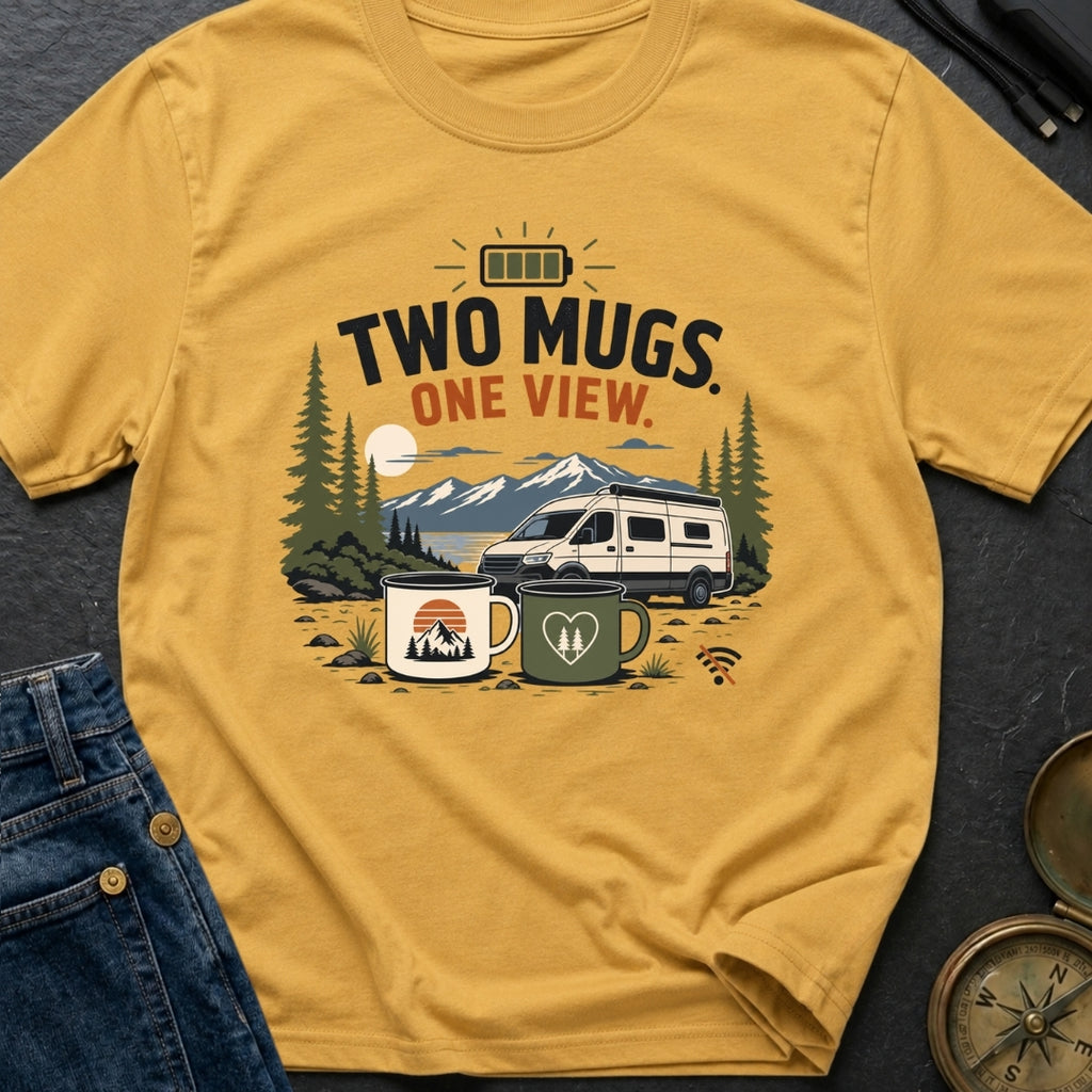 Two Mugs One View - T-Shirt