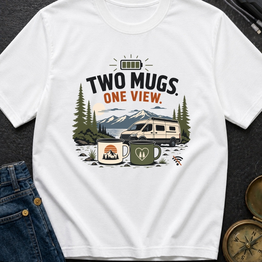 Two Mugs One View - T-Shirt