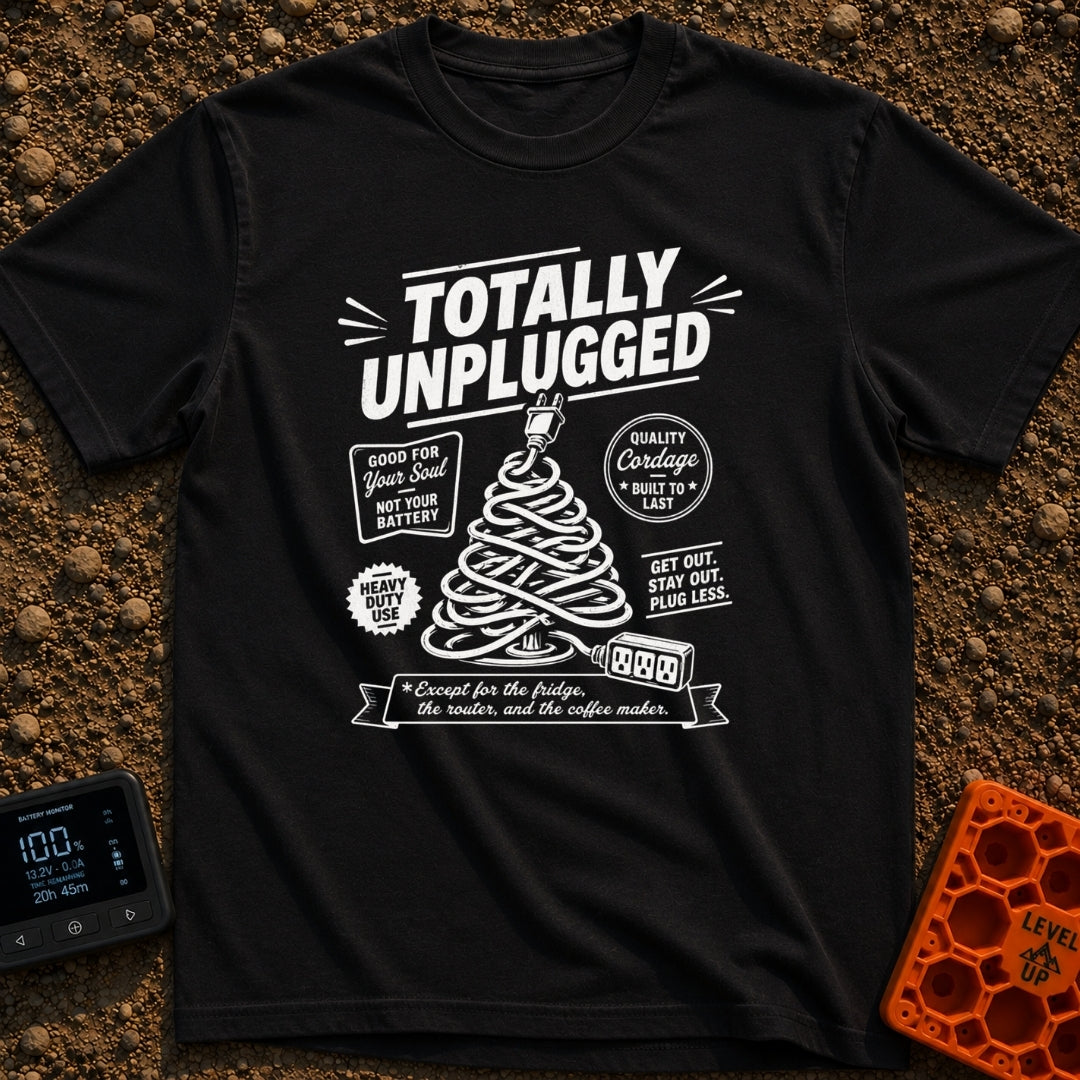 Connected To The Disconnect - T-Shirt in Black - A graphic illustration of an electrical cord coiled into the shape of a...