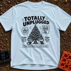 Connected To The Disconnect - T-Shirt in Chambray - A graphic illustration of an electrical cord coiled into the shape of...