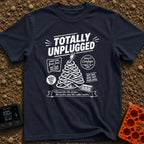 Connected To The Disconnect - T-Shirt in Navy - A graphic illustration of an electrical cord coiled into the shape of a...