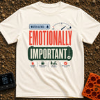 Emotional Support Tank - T-Shirt in Ivory - A graphic design featuring the text "WATER LEVEL: EMOTIONALLY IMPORTANT"...