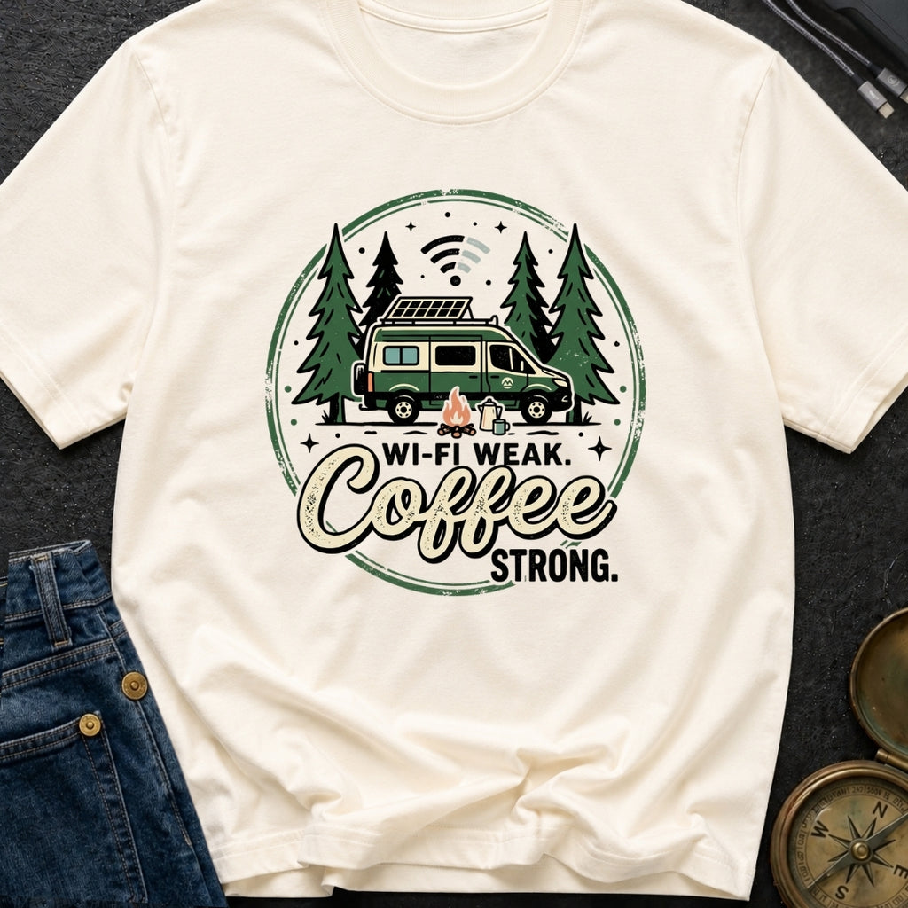 Weak Wifi Strong Brew - T-Shirt