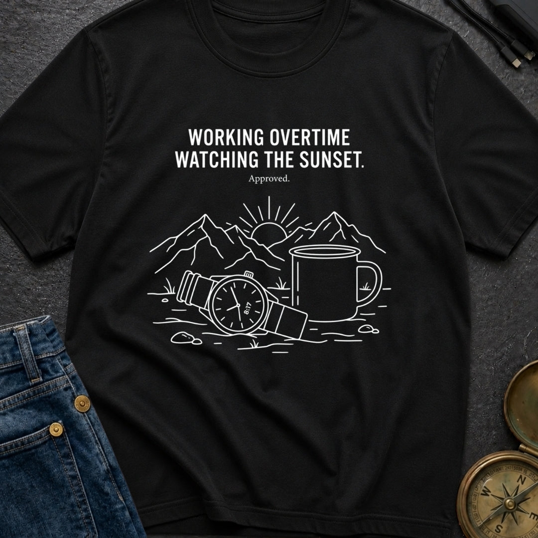Sunset Overtime Approved - T-Shirt