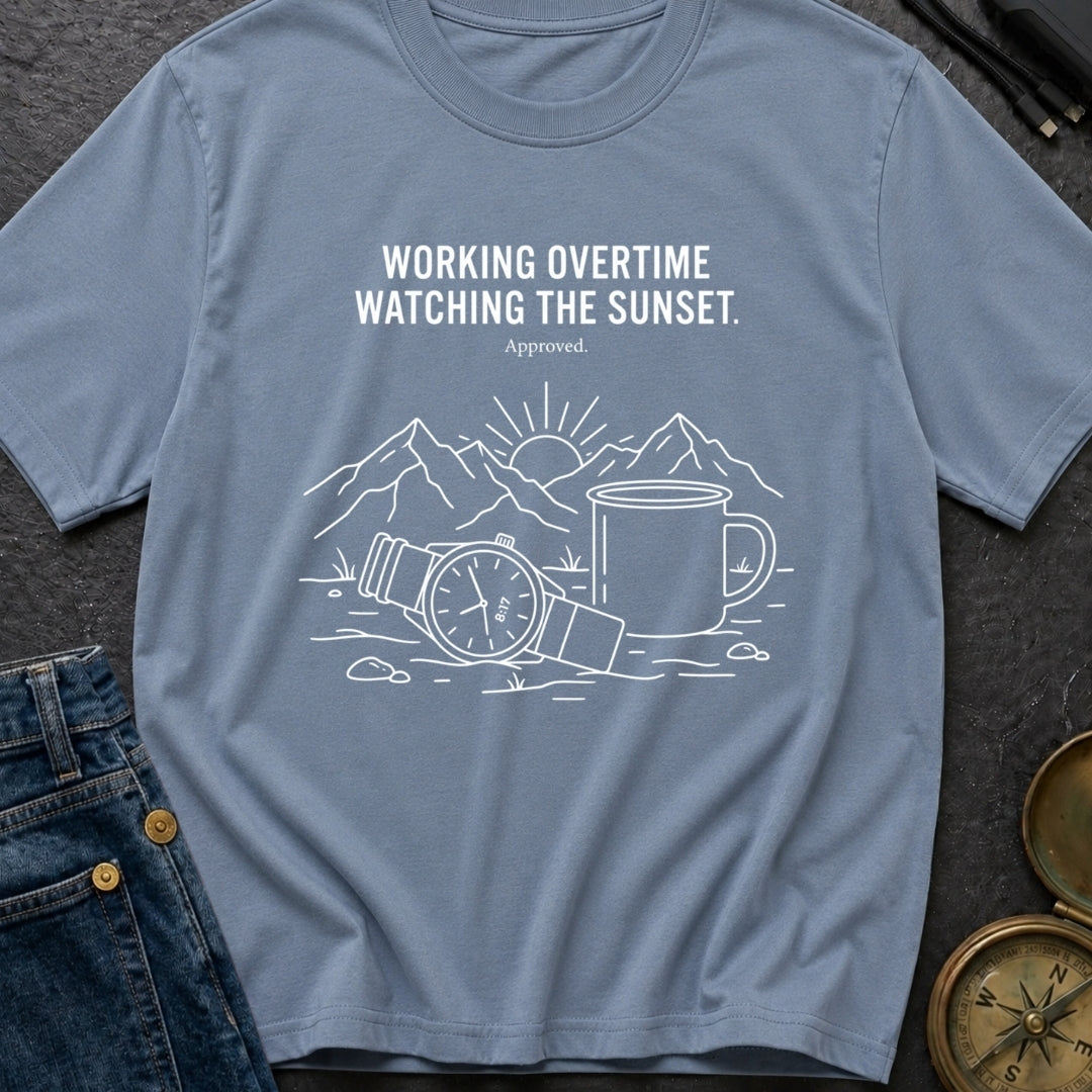 Sunset Overtime Approved - T-Shirt