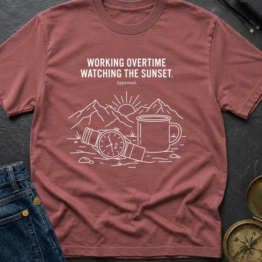 Sunset Overtime Approved - T-Shirt