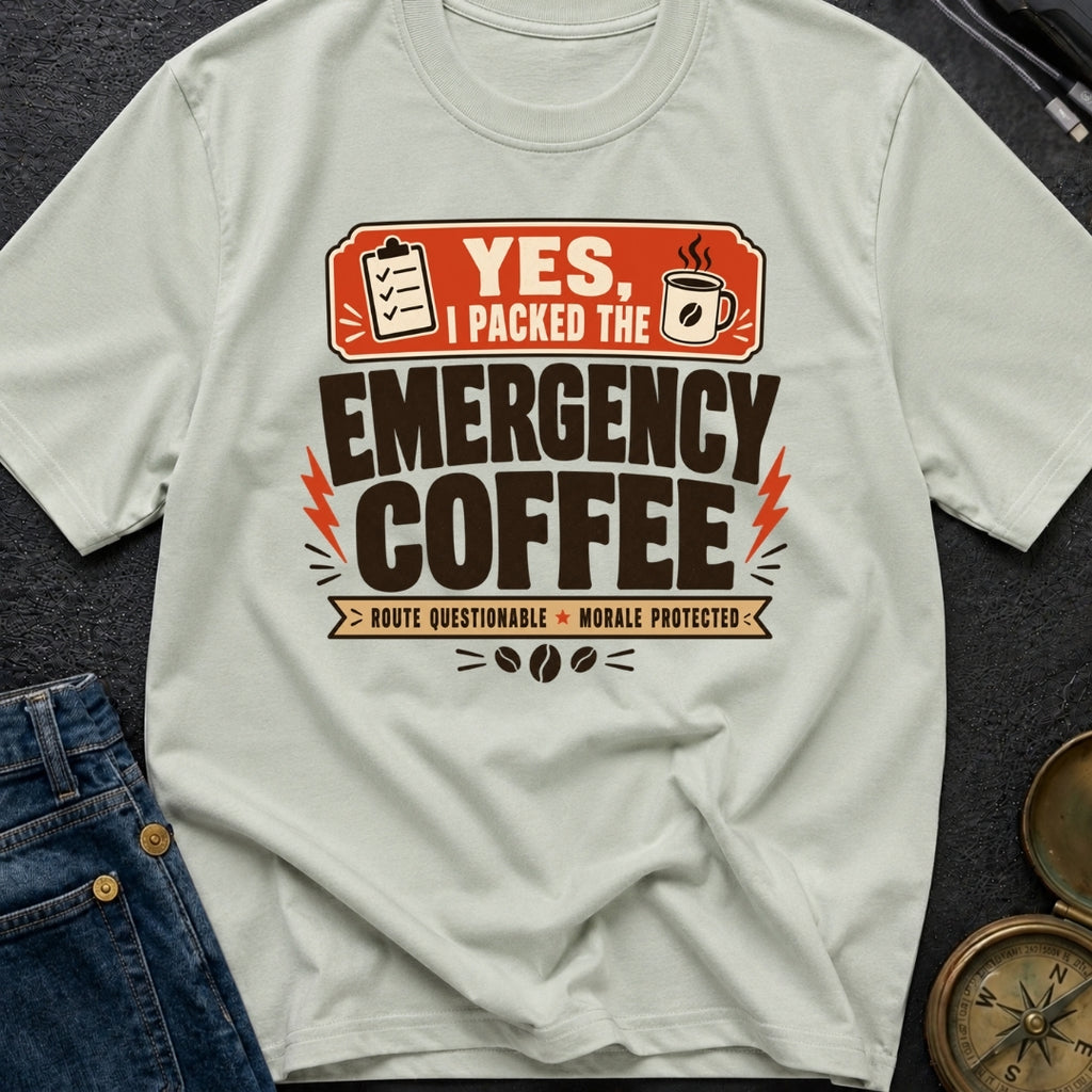 Caffeine Check, Adventure Ready - T-Shirt