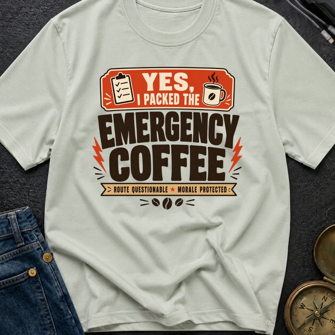Caffeine Check, Adventure Ready - T-Shirt