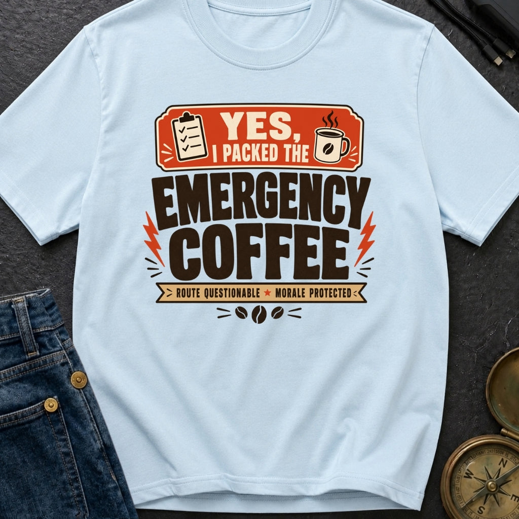 Caffeine Check, Adventure Ready - T-Shirt