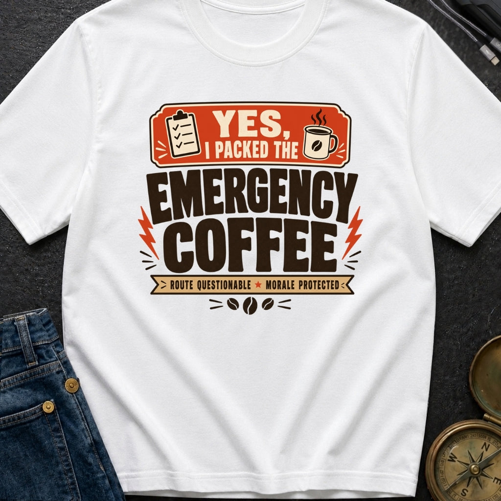 Caffeine Check, Adventure Ready - T-Shirt