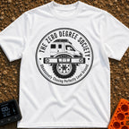 Zero Chill Club - T-Shirt in White - A circular badge illustration showing the front half of a camper van and a large...